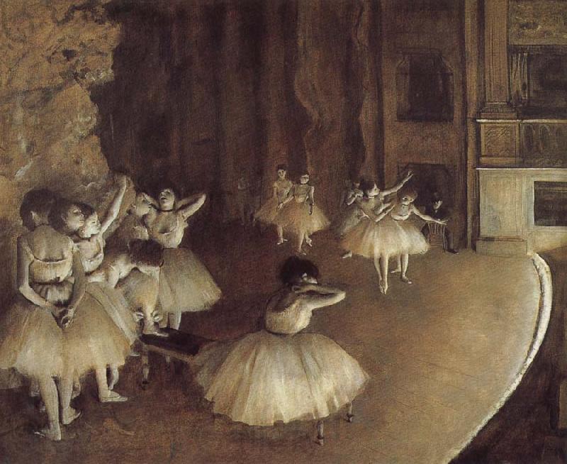 Edgar Degas Rehearsal on the stage Norge oil painting art